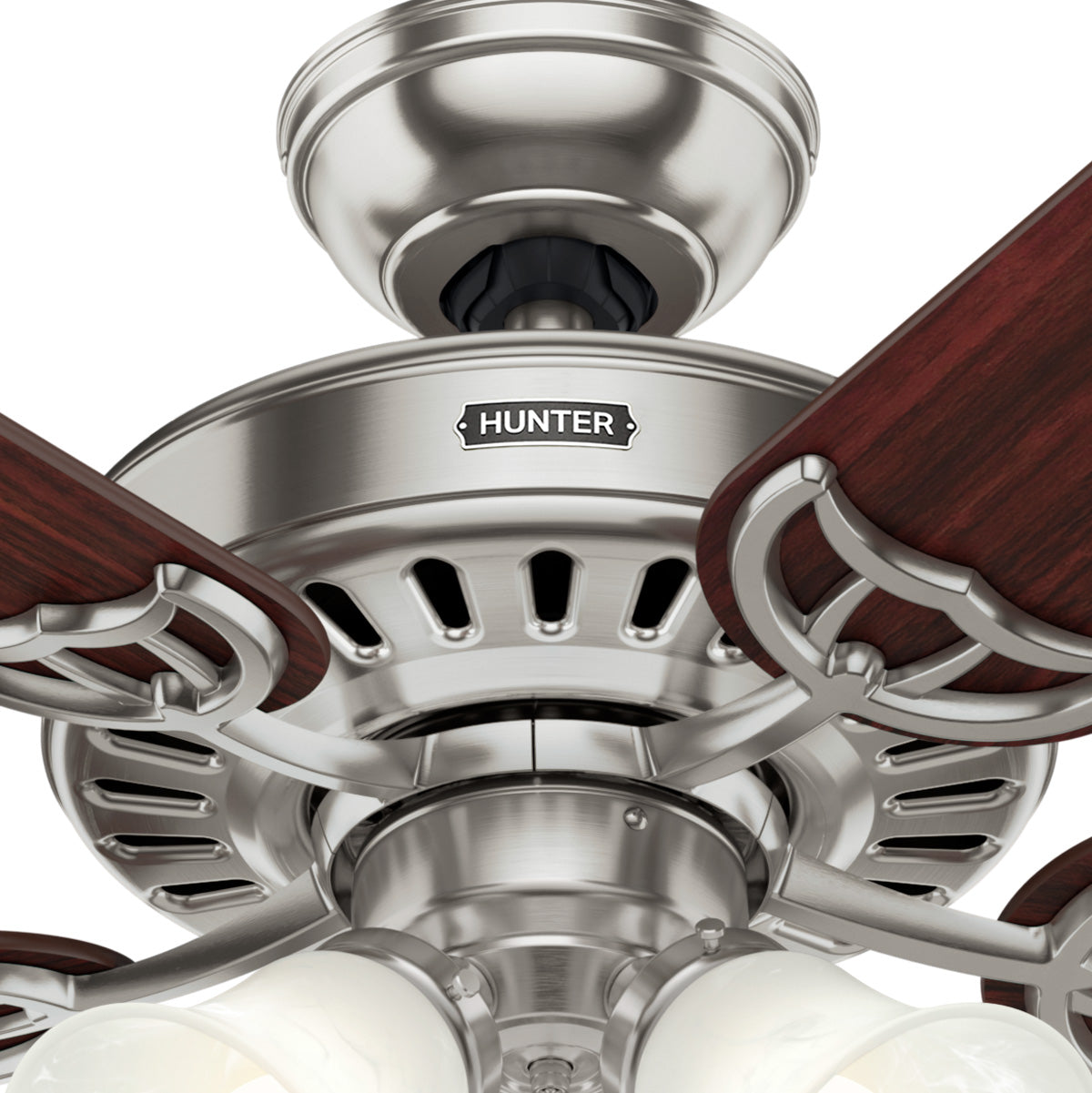 52 inch Studio Series Brushed Nickel Ceiling Fan with LED Light Kit and Pull Chain