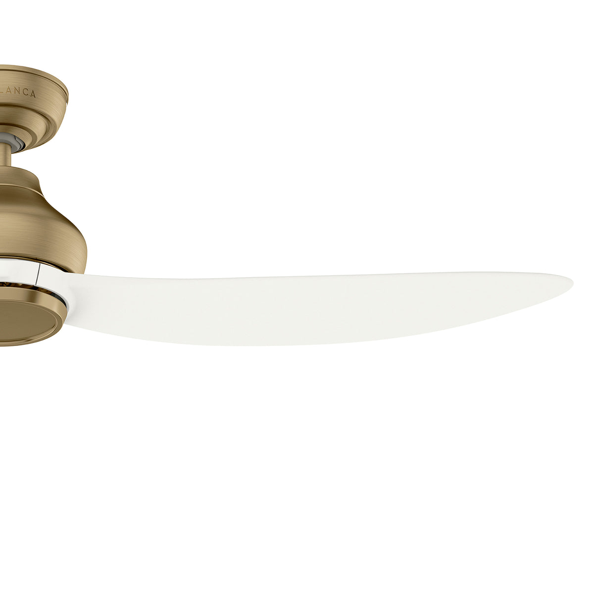 Casablanca 52 inch Eyla ENERGY STAR® Luxe Gold Damp Rated Ceiling Fan and Wall Control and Handheld Remote