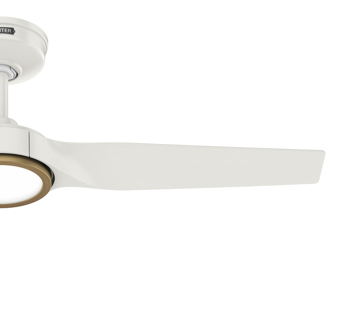 44 inch Zentech Wi-Fi ENERGY STAR® Fresh White Damp Rated Ceiling Fan with LED Light Kit and Handheld Remote