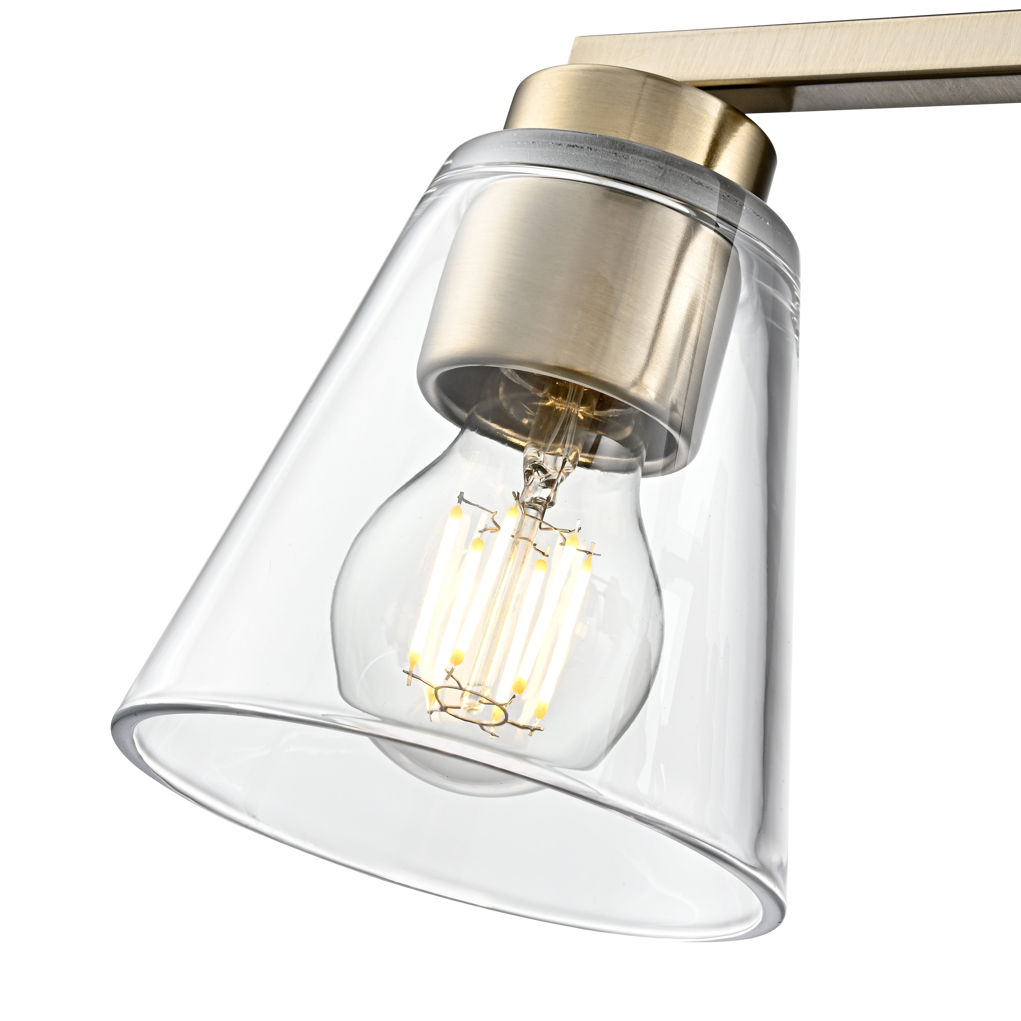 22-inch Strayhan Modern Gold 3-Light Clear Glass Bathroom Vanity Light