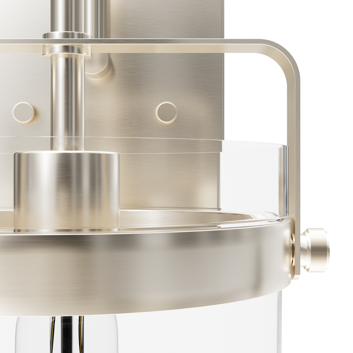 Karloff 13-inch 1-light Brushed Nickel Wall Sconce with Clear Glass
