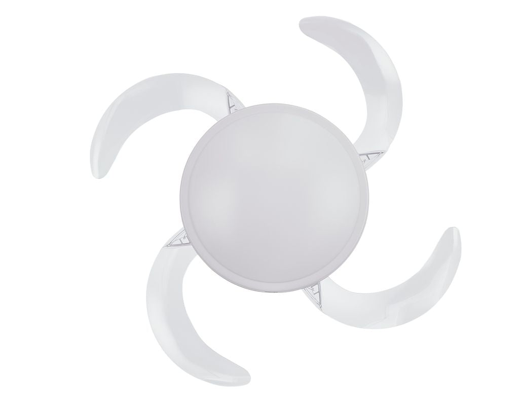 EVO2 48 Inch 3 Light White Fan with Retractable Blades