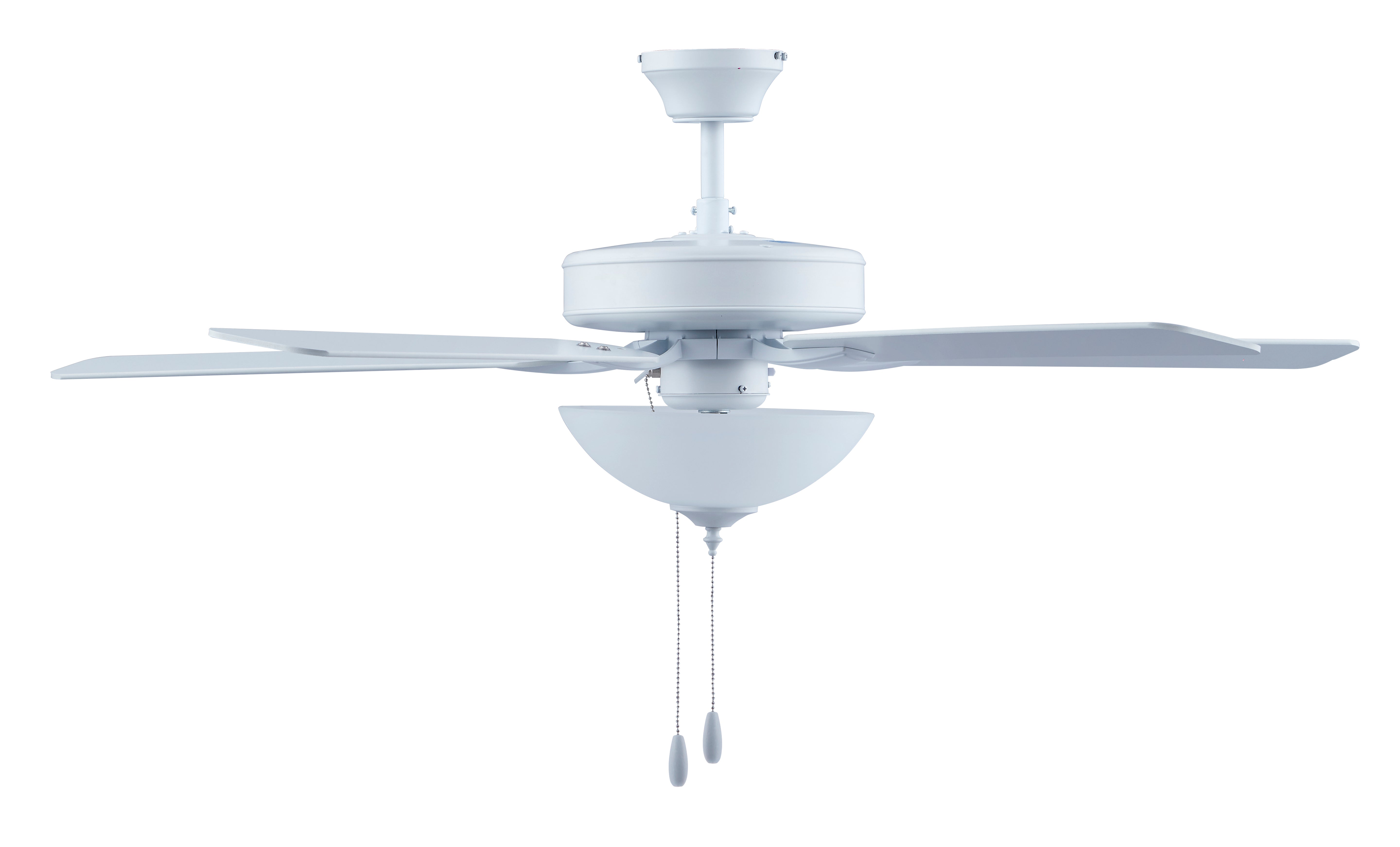 52 Inch Star Light AC Matte White Indoor Ceiling Fan 5-Blade 3 Lights Reversible