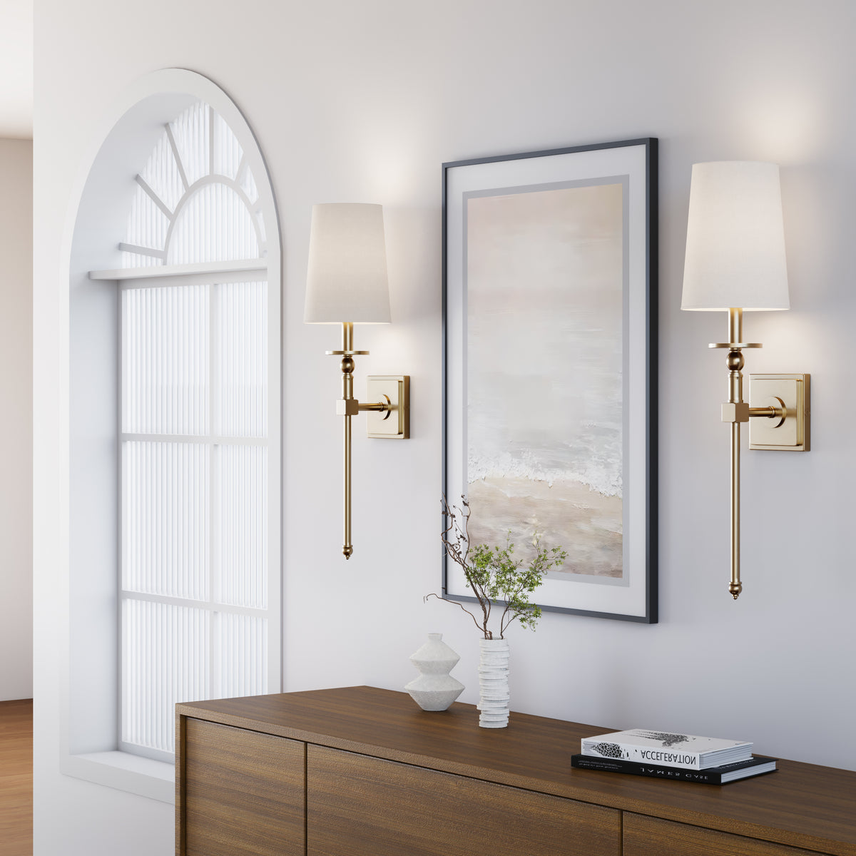 26-inch Modern Gold 1-Light Wall Sconce