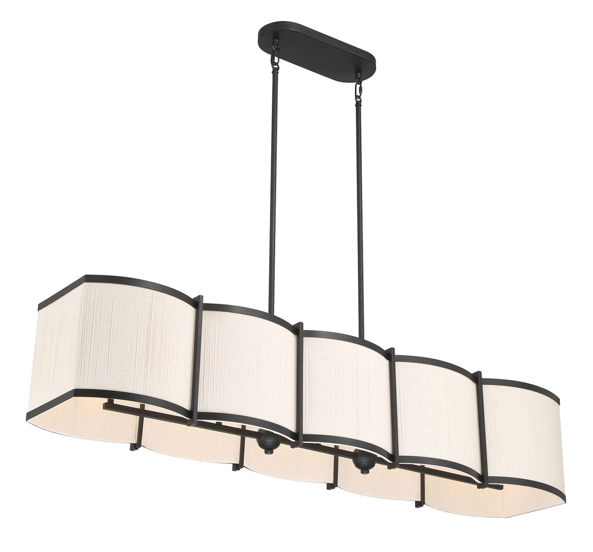 10.25'' Marlbeck Matte Black 5 Light Linear Chandelier