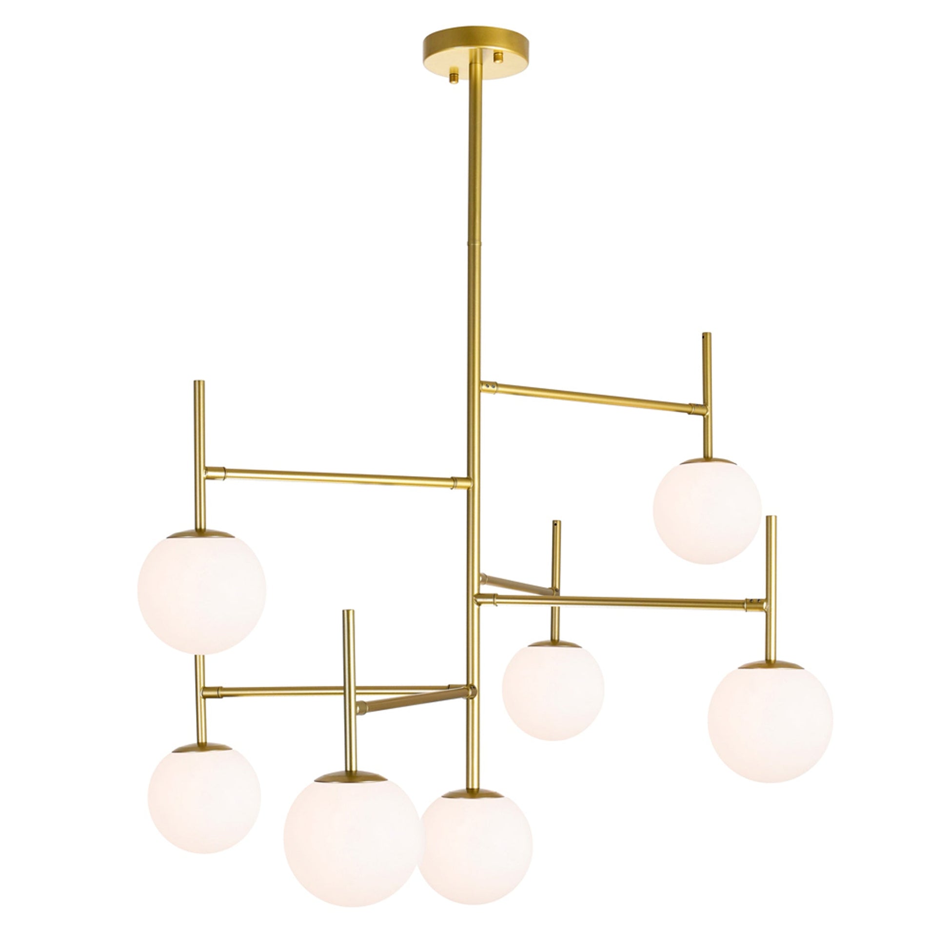 Tourch 7 Light Gold Chandelier 36in Medallion Finish