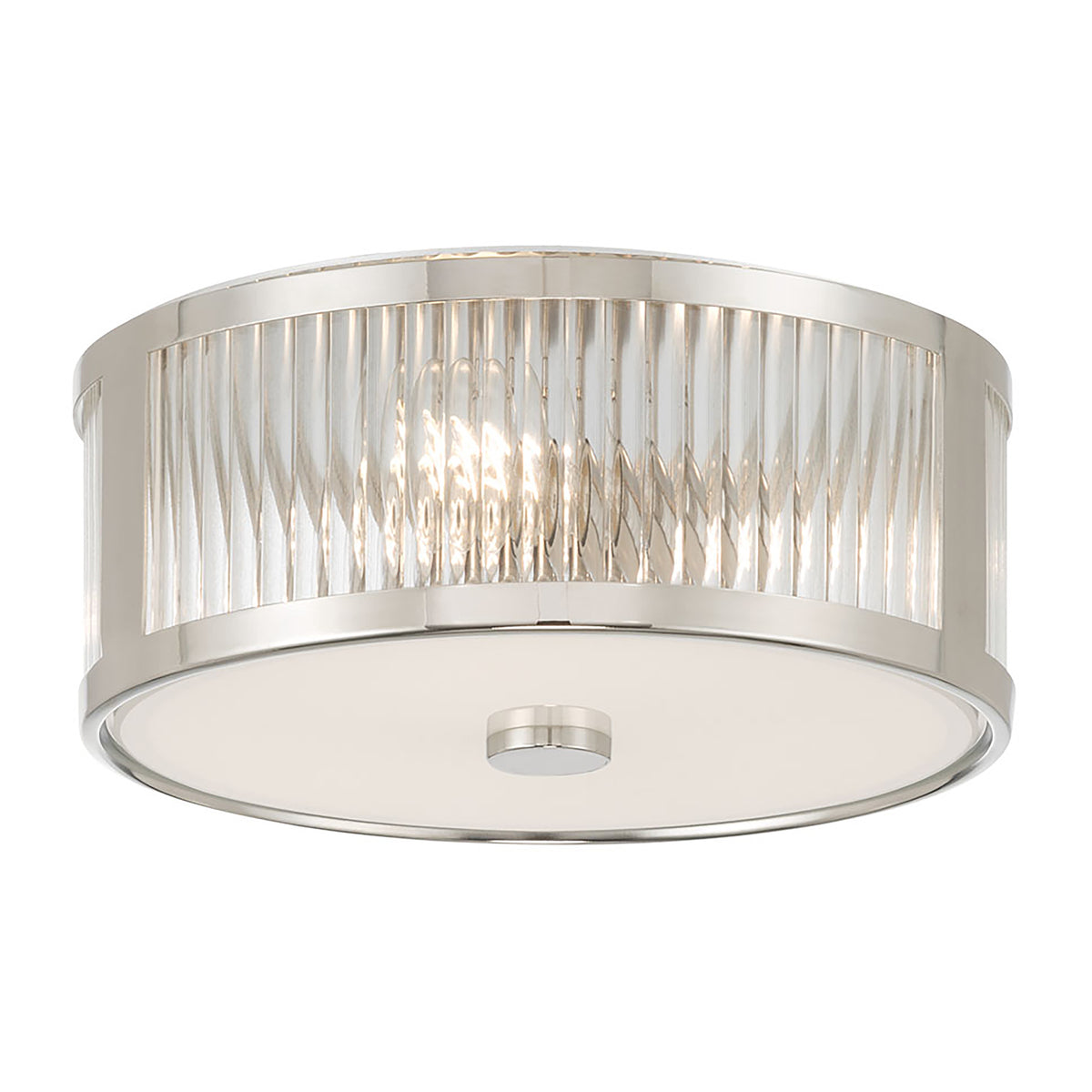 5.5'' Ardezia Polished Nickel 3 Light Flush Mount