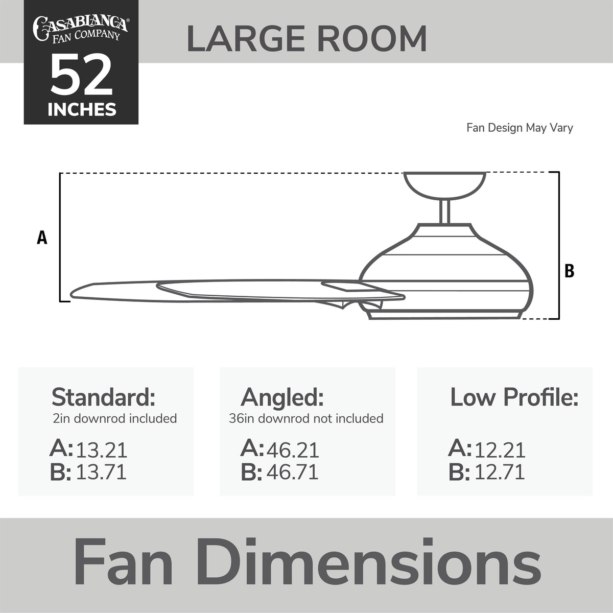 Casablanca 52 inch Piston Brushed Slate Damp Rated Ceiling Fan with LED Light Kit and Handheld Remote