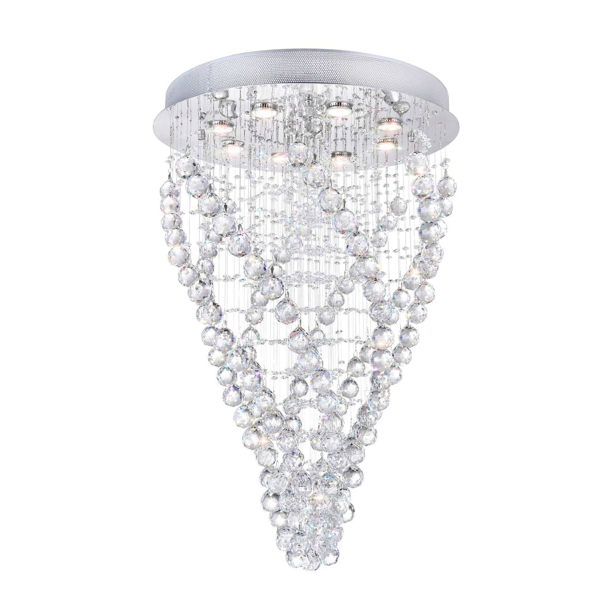 Twister 8 Light Chrome Chandelier
