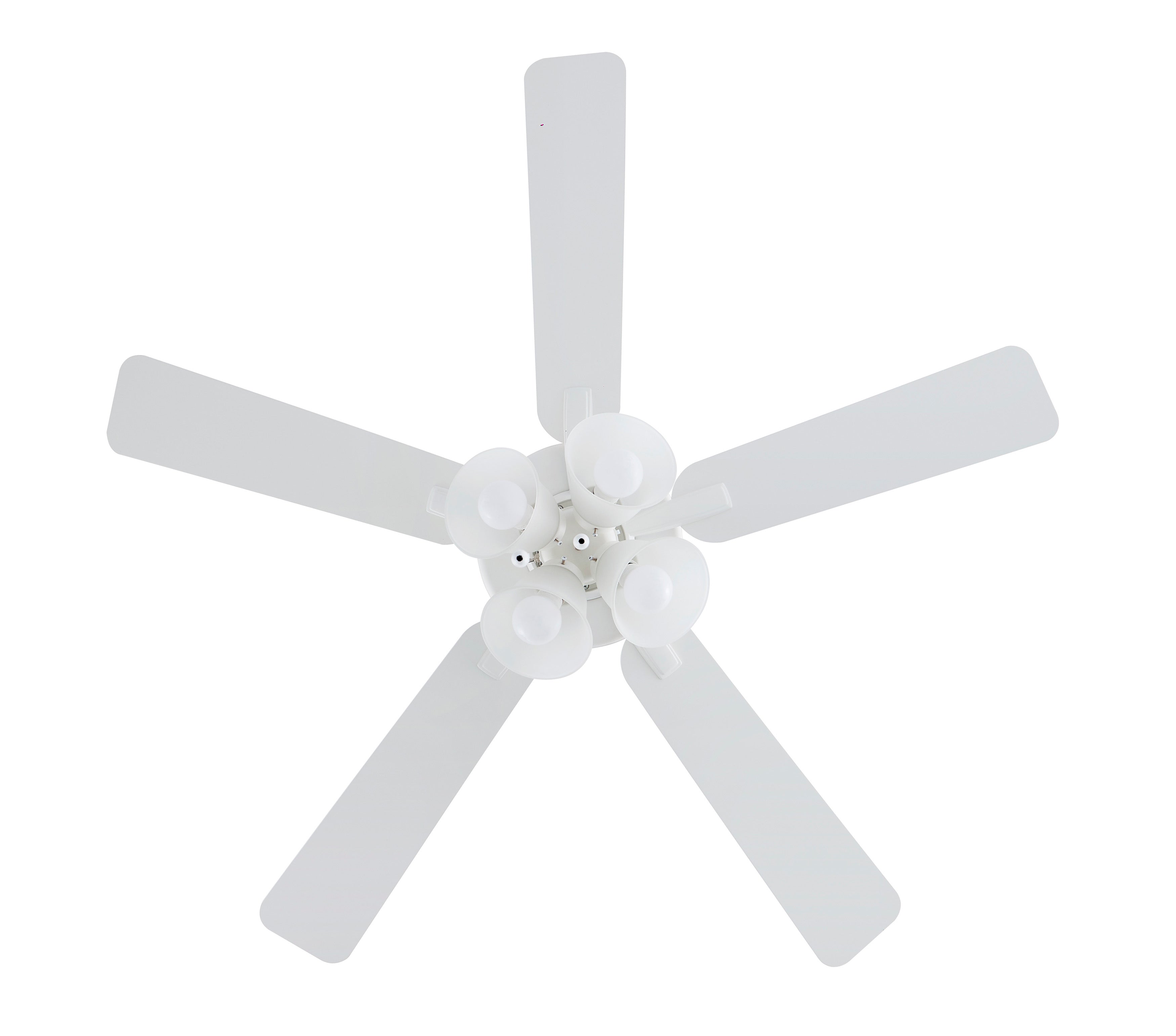 52 Inch Marisella AC Alabaster White Indoor Ceiling Fan 5-Blade 4 Lights Reversible