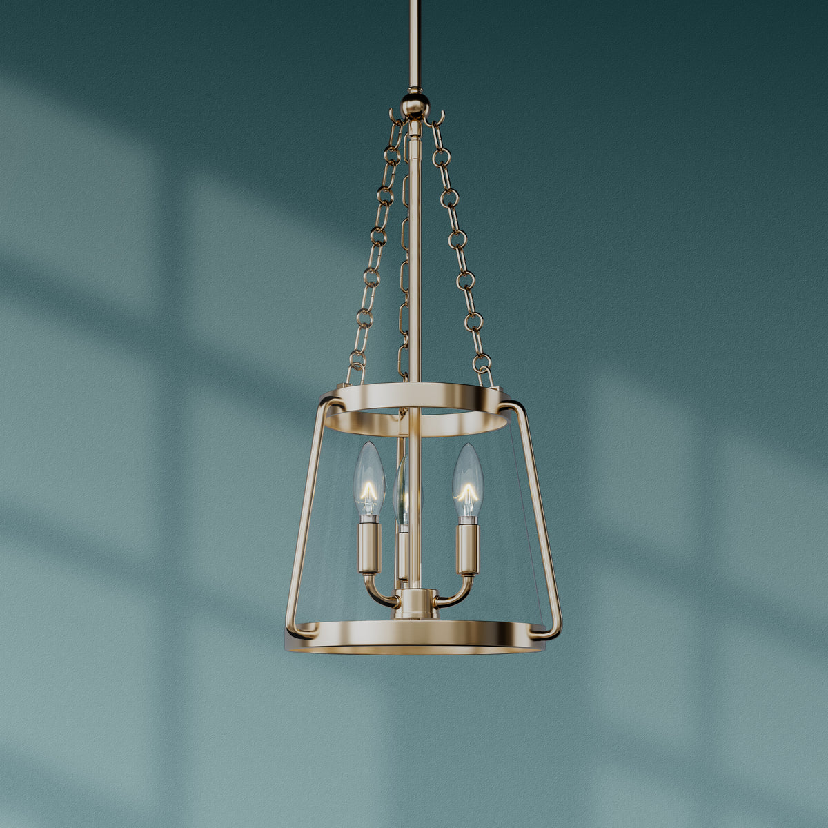 21.75'' Adabella Vintage Brass 3 Light Pendant