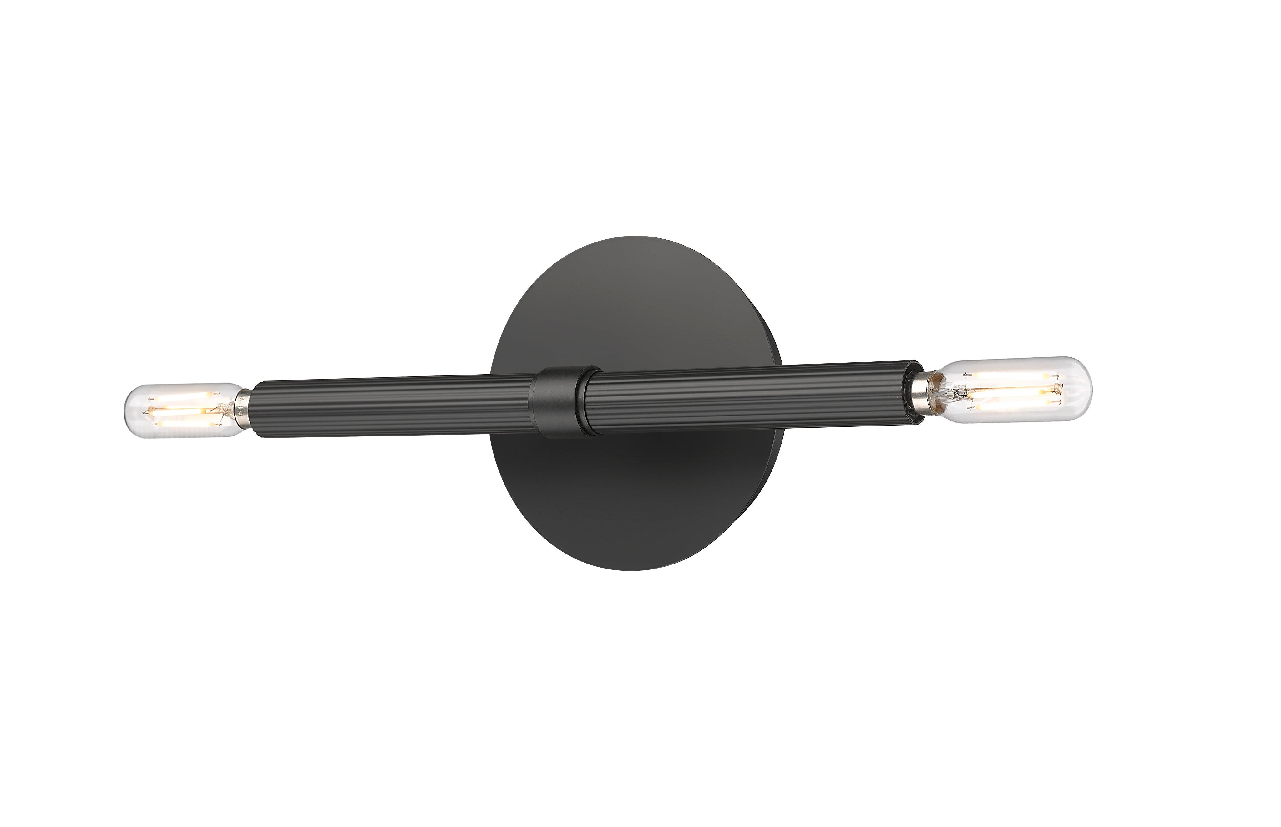 12.25'' Skyva Matte Black 2 Light Wall Sconce