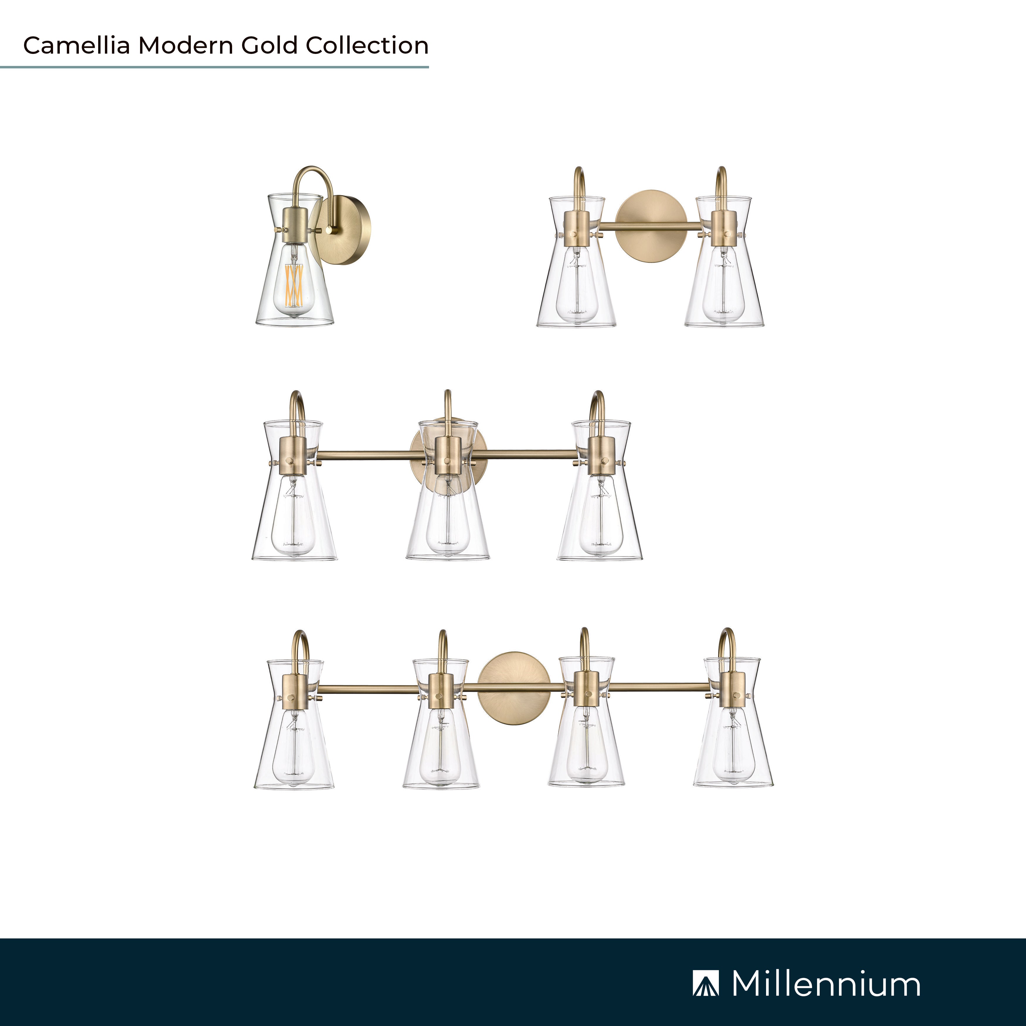 4.75'' Camellia Modern Gold 1 Light Wall Sconce
