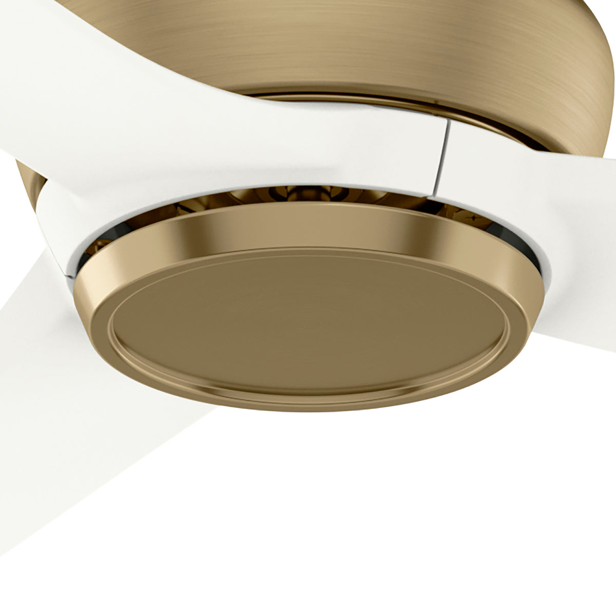 Casablanca 52 inch Eyla ENERGY STAR® Luxe Gold Damp Rated Ceiling Fan and Wall Control and Handheld Remote