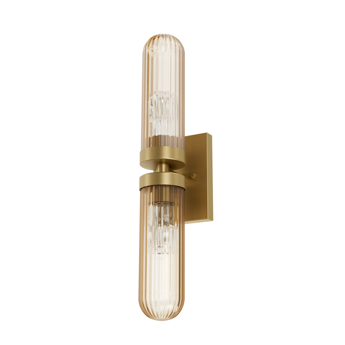 Beverly Glen 24-inch 2-light Luxe Gold Vanity Light with Amber Glass