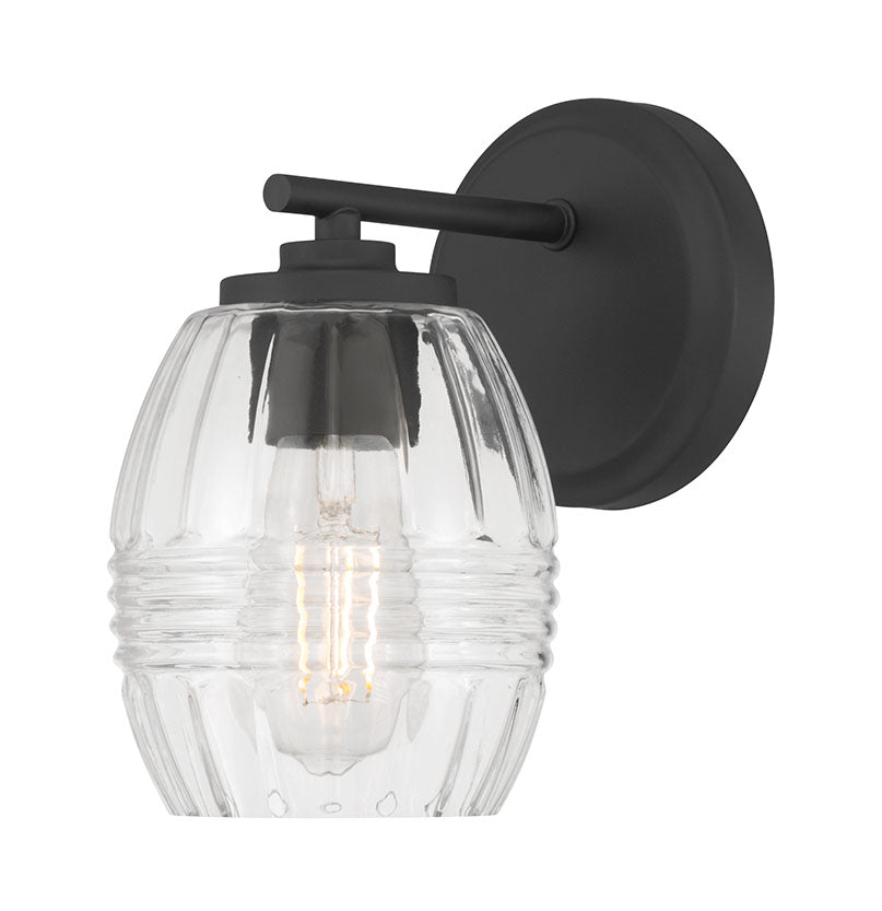 5.25'' Miravelle Matte Black 1 Light Wall Sconce