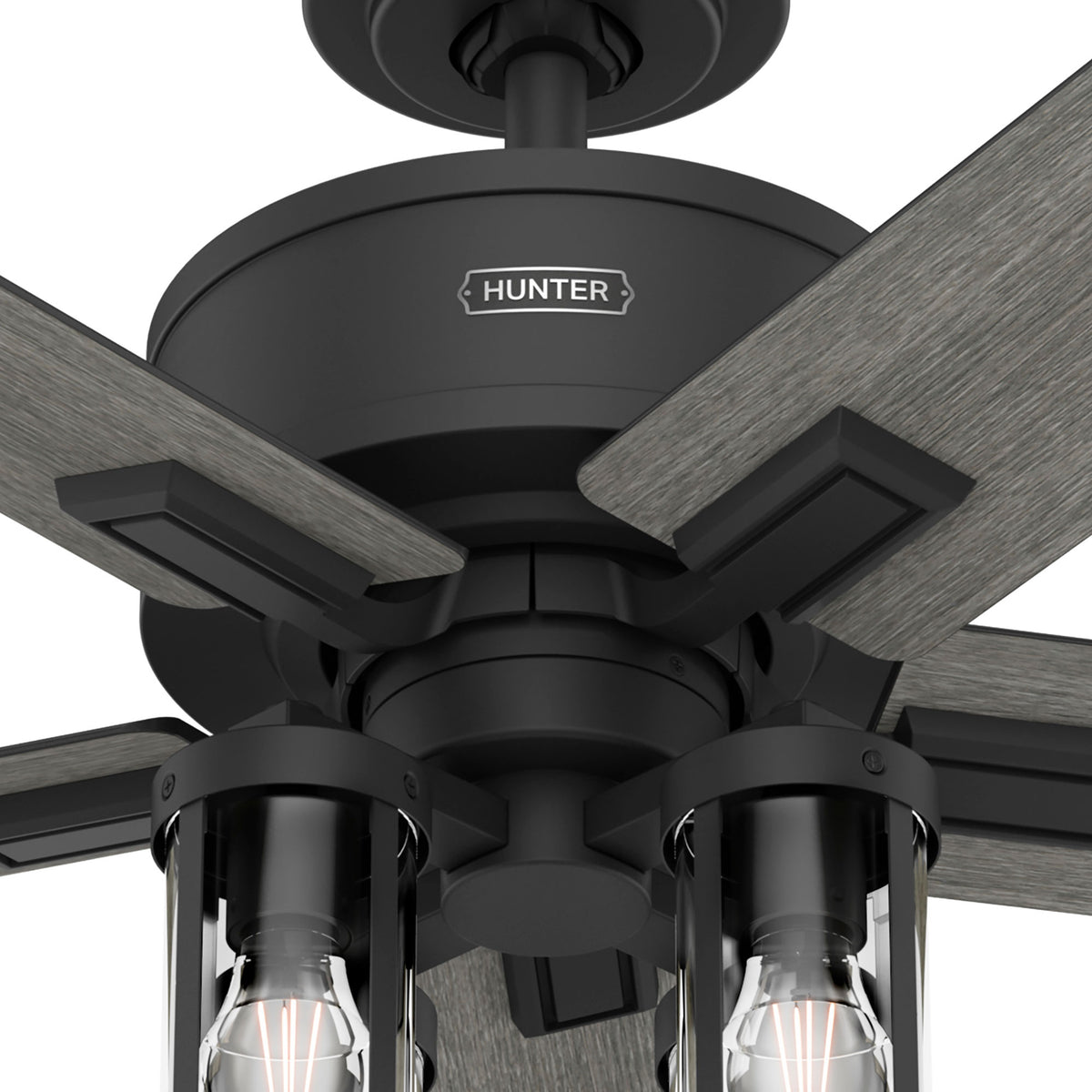 52 inch Astwood II Matte Black Ceiling Fan with LED Light Kit and Handheld Remote