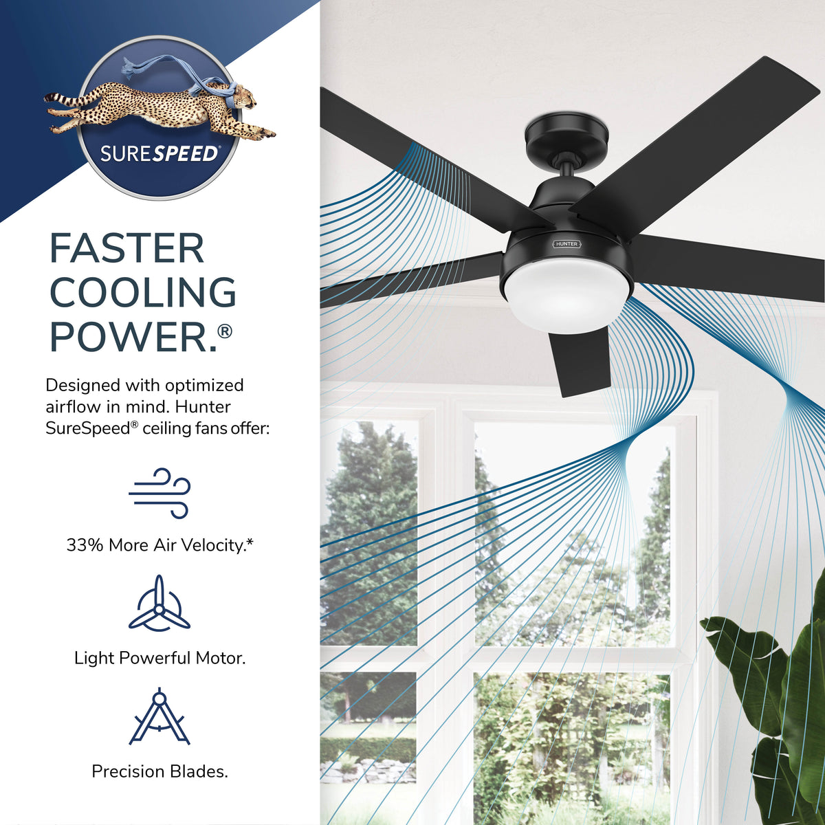 52 inch Aerodyne Wi-Fi Dove Grey Ceiling Fan with LED Light Kit and Handheld Remote