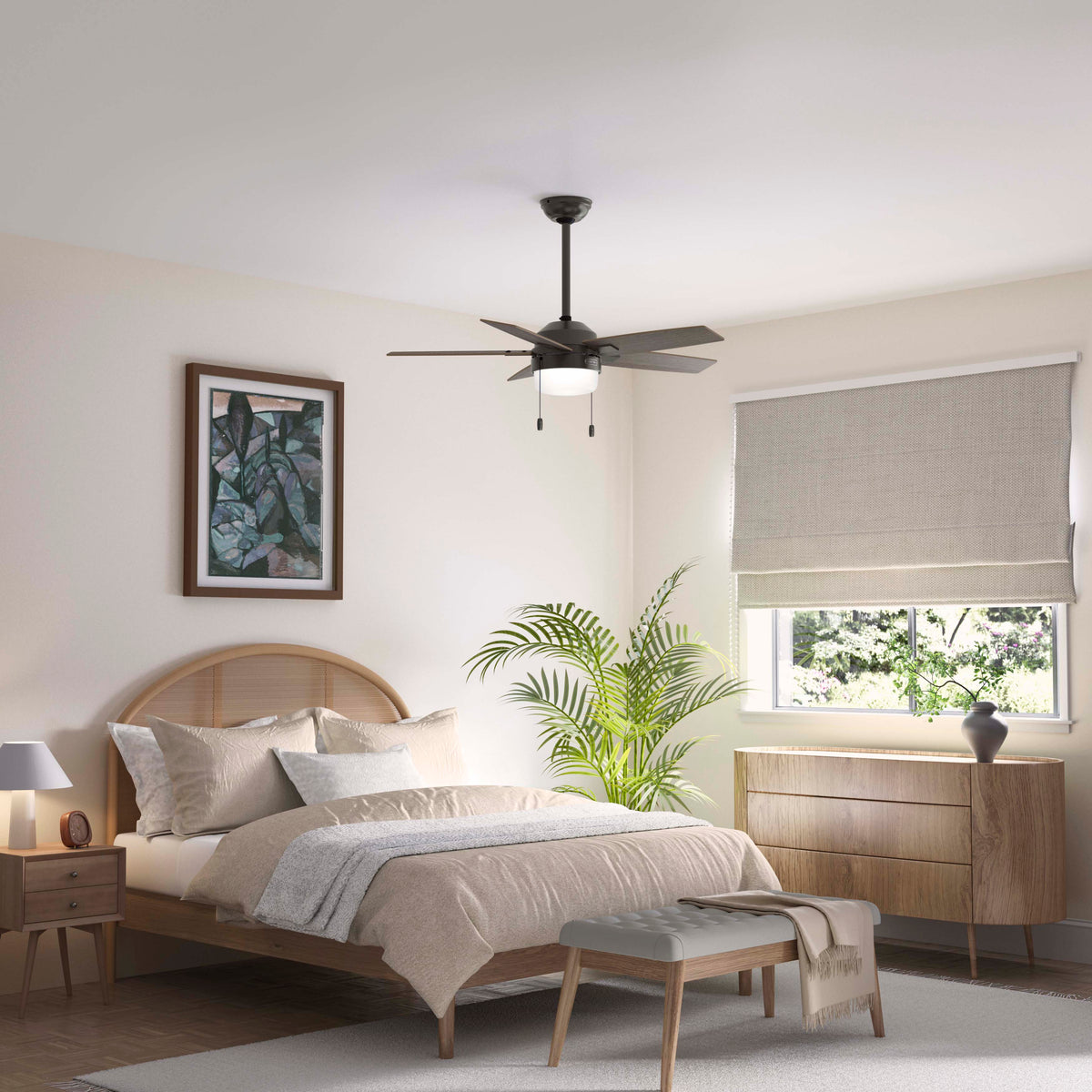 44 inch Anisten Noble Bronze Ceiling Fan with LED Light Kit and Pull Chain