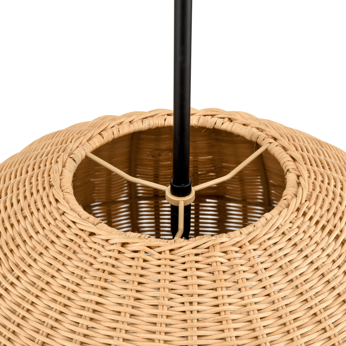 19'' Elise Matte Black 3 Light Pendant