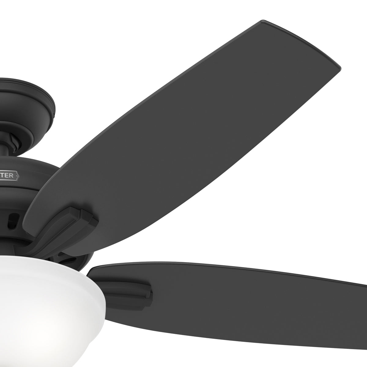 52 inch Newsome Matte Black Ceiling Fan with LED Light Kit and Pull Chain