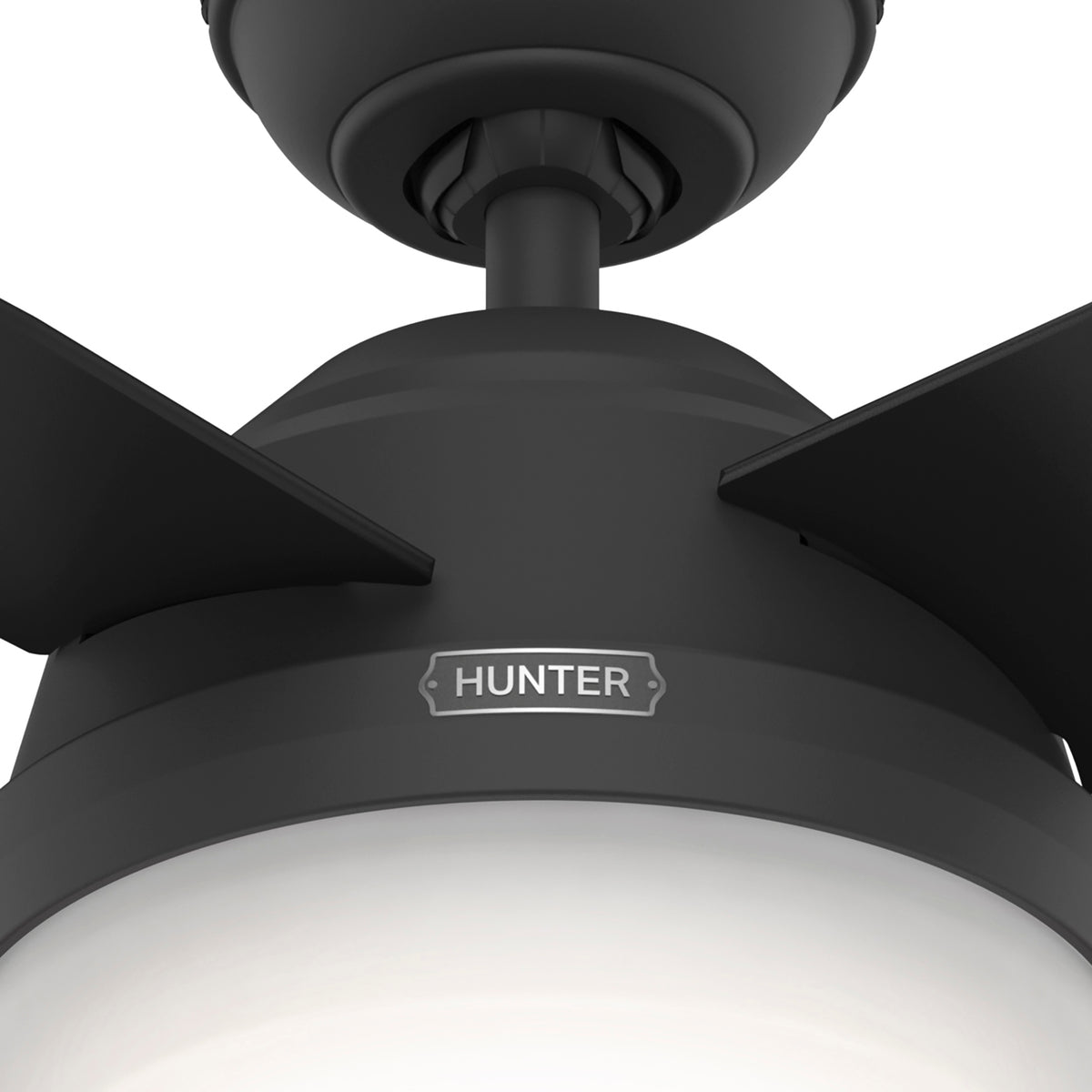 44 inch Dempsey Matte Black Ceiling Fan with LED Light Kit and Handheld Remote