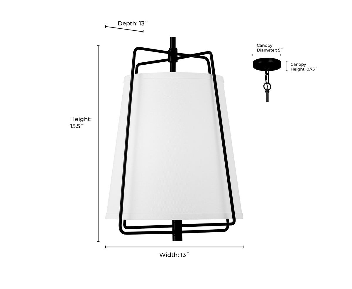 15.5'' Vellinor Vintage Brass 1 Light Pendant