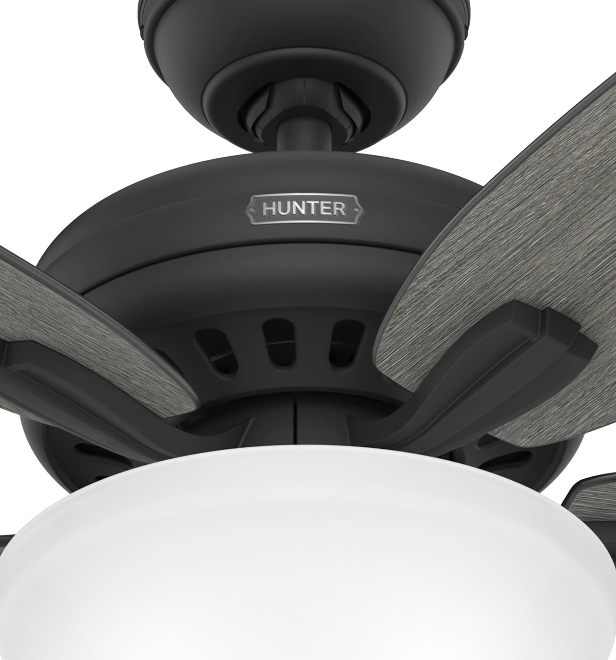 52 inch Newsome Matte Black Ceiling Fan with LED Light Kit and Pull Chain