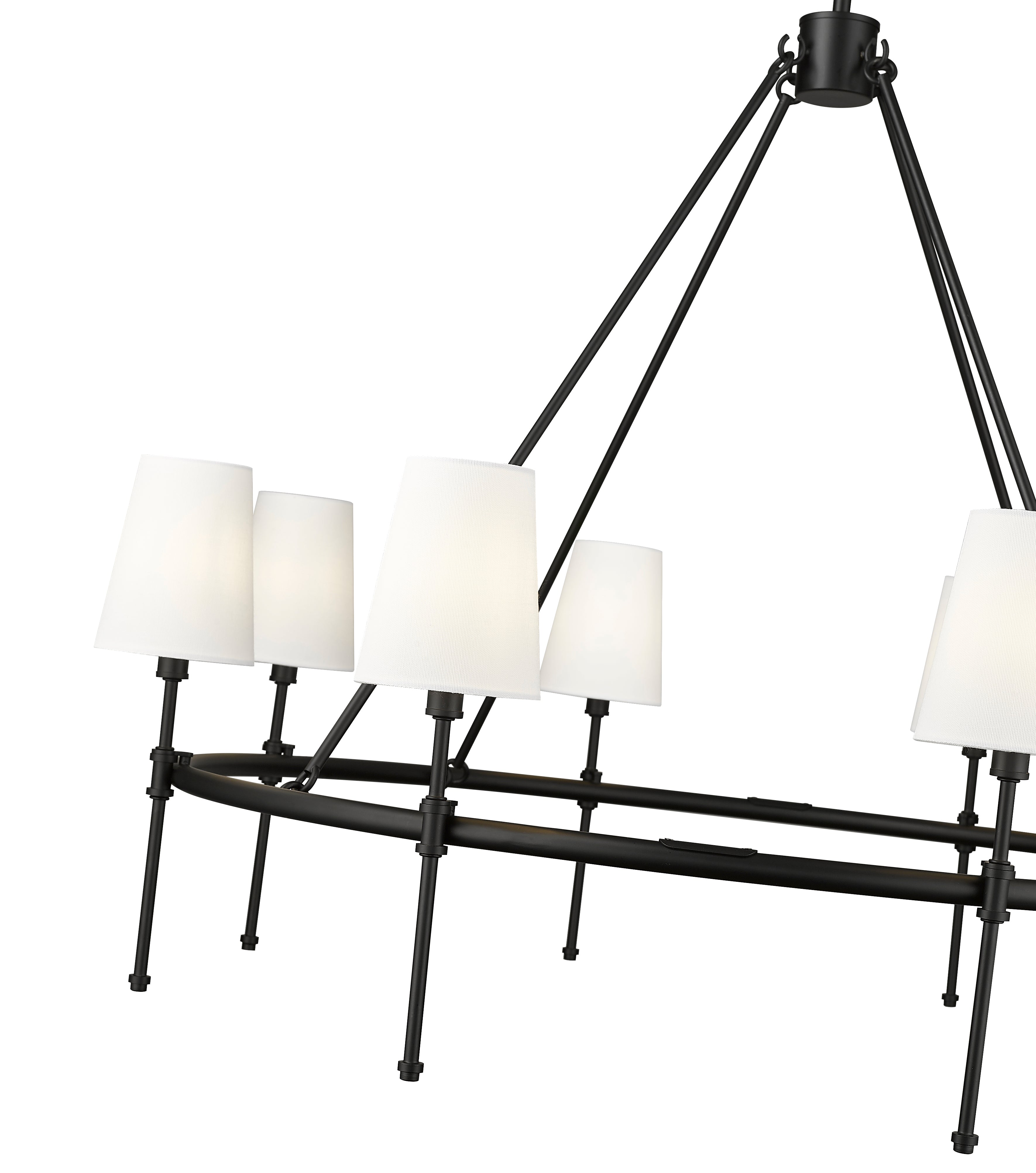 31.5'' Adorra Matte Black 8 Light Chandelier