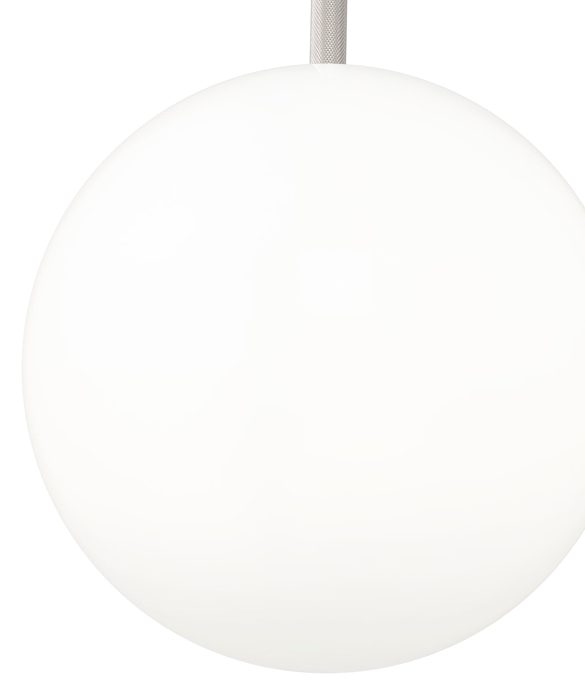12-inch Kairo Brushed Nickel 1-Light Shiny Opal Glass Pendant Light