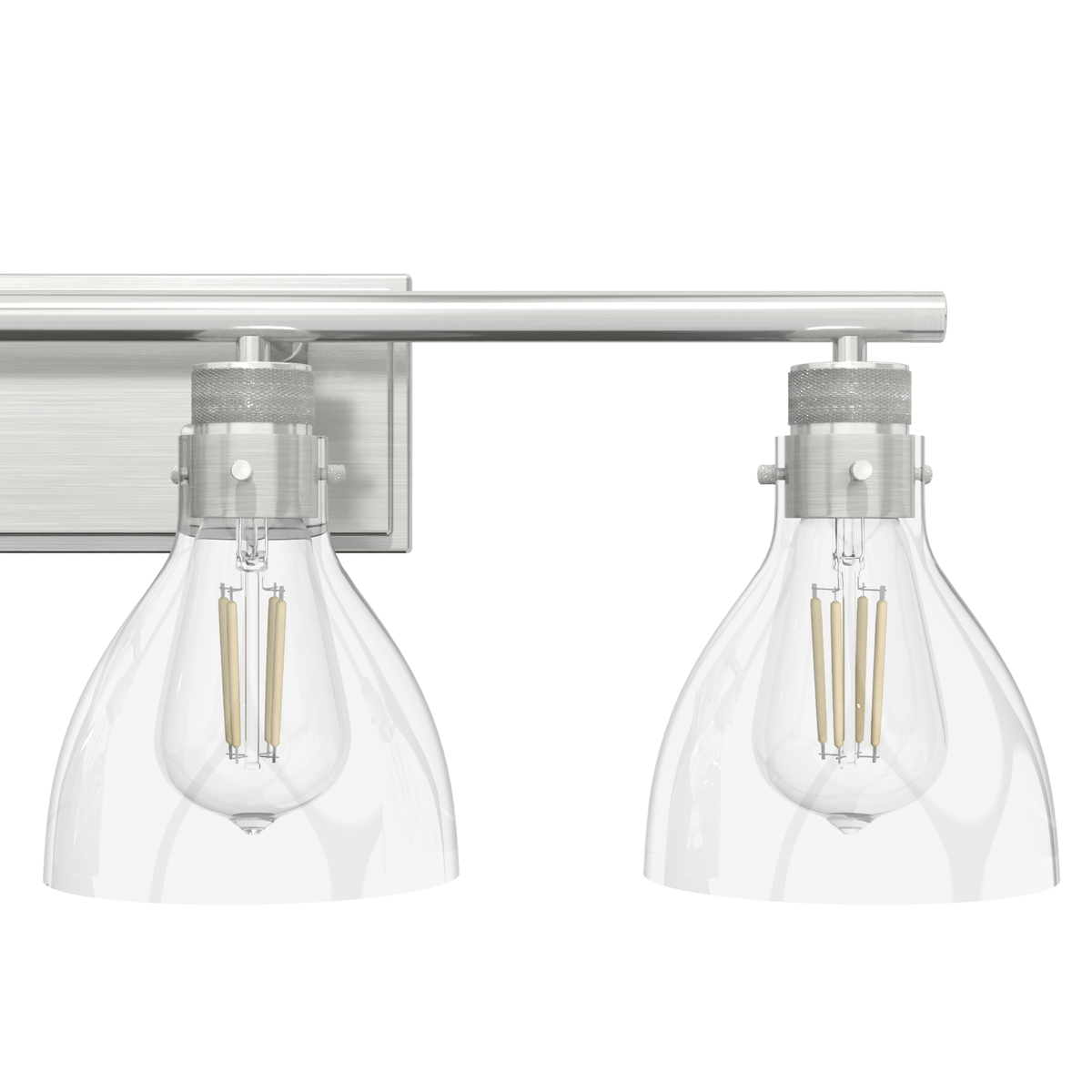 Van Nuys 32-inch 4-light Brushed Nickel Vanity Light with Clear Glass