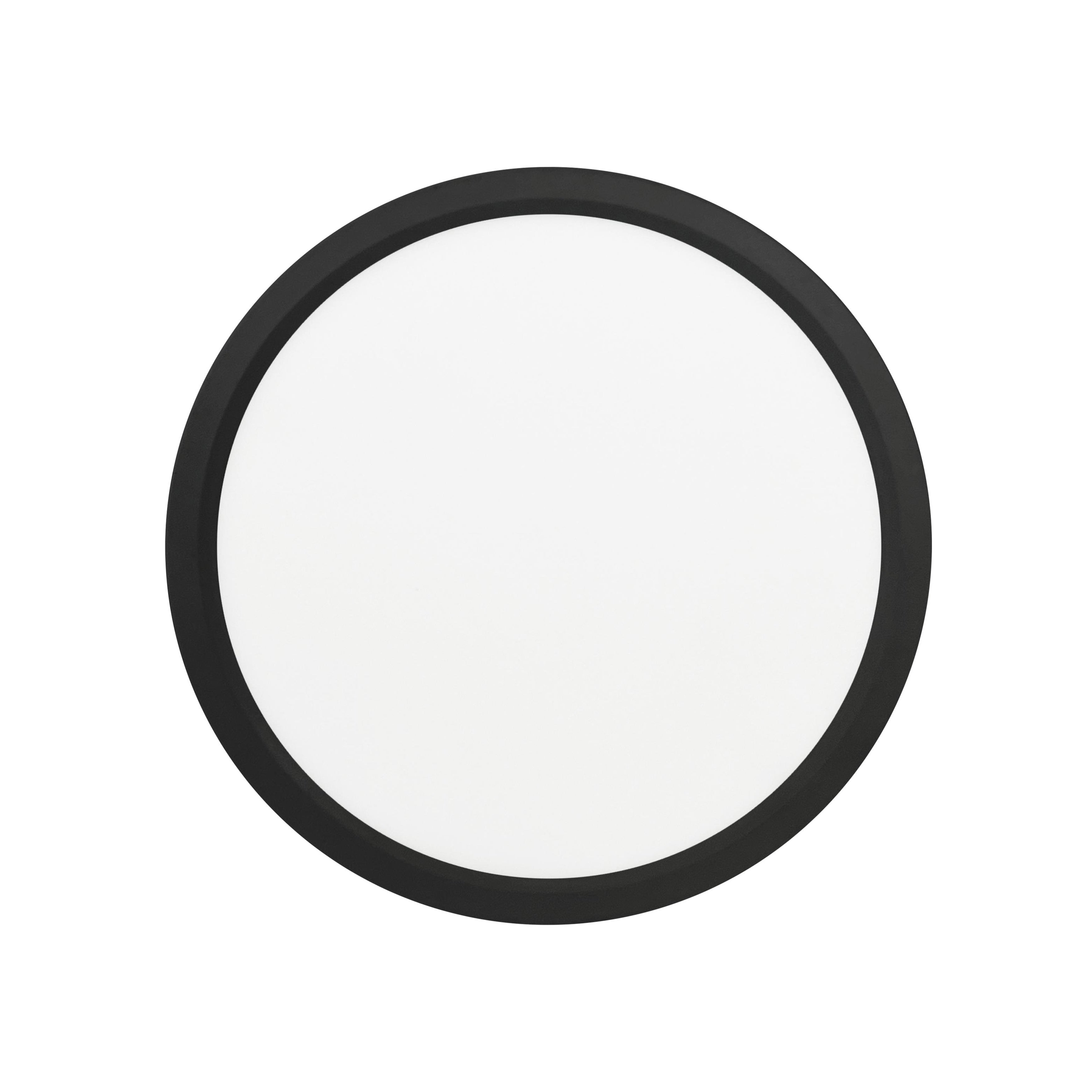 15-inch Matte Black Flush Mount Light