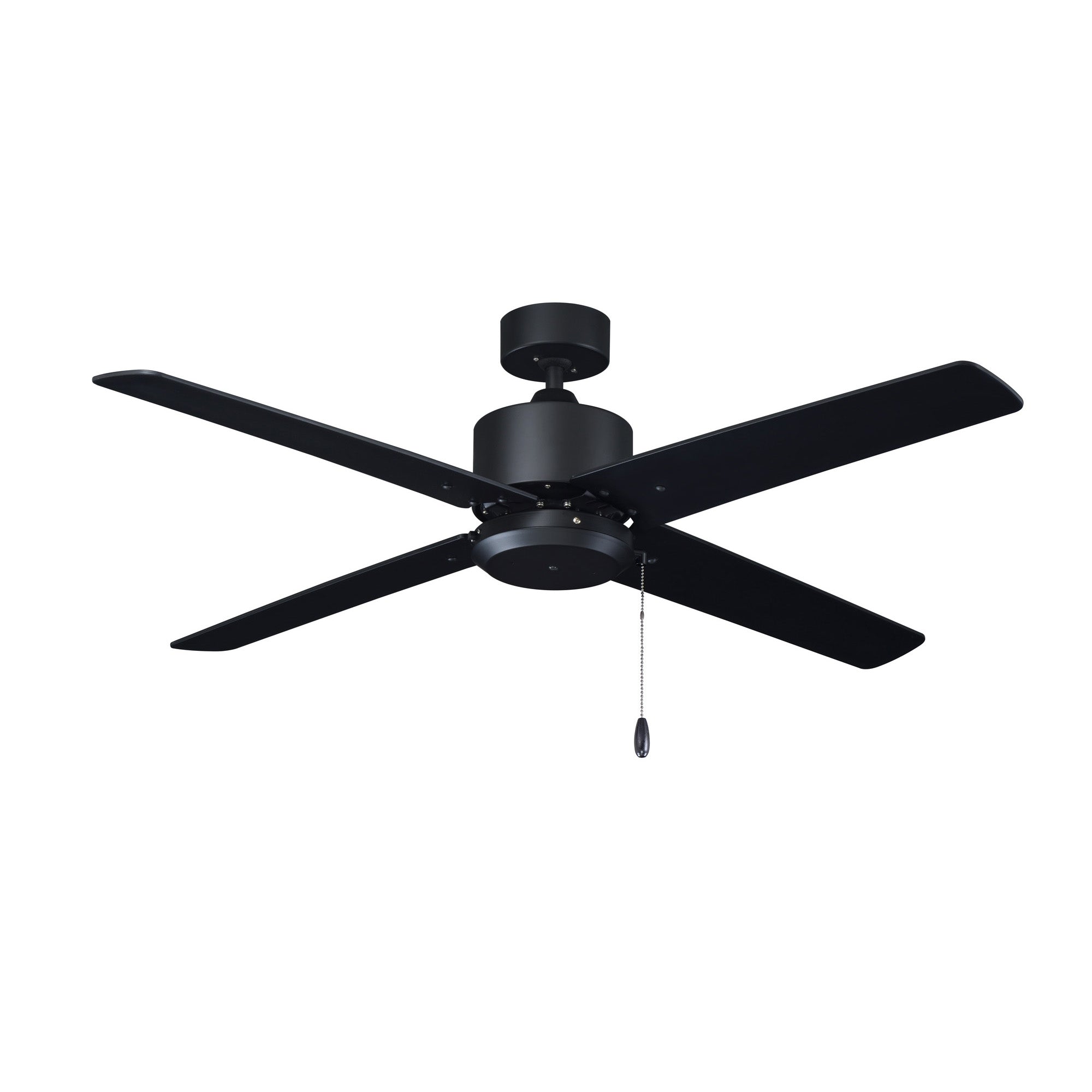52 Inch Aldea VIII AC Matte Black Outdoor Ceiling Fan 4-Blade