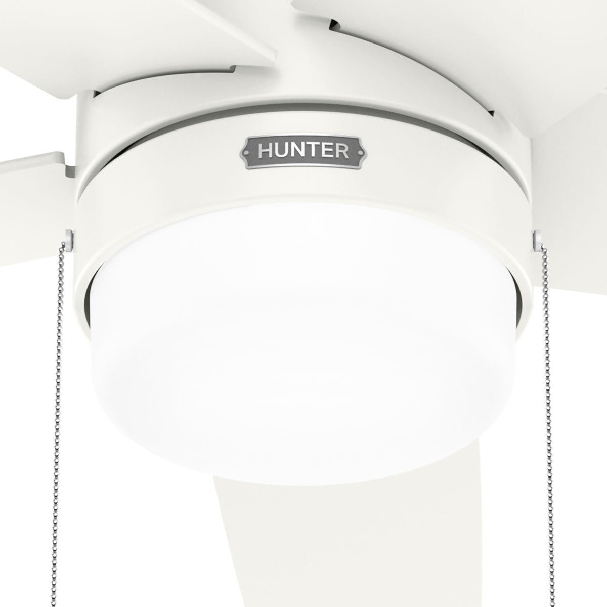 52 inch Bardot Fresh White Ceiling Fan with LED Light Kit and Pull Chain