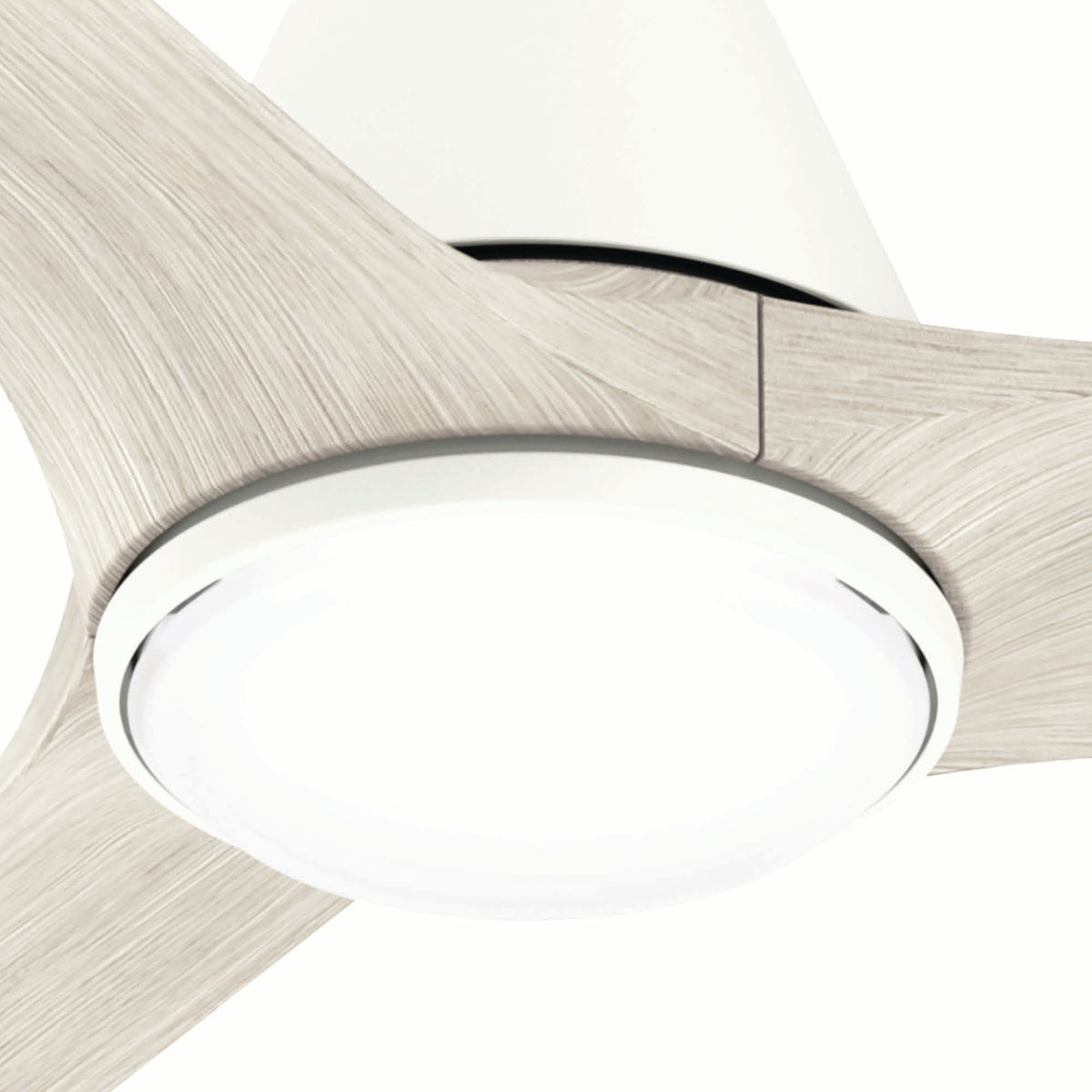 60 inch Aeronaut Wi-Fi ENERGY STAR® Matte White Damp Rated Ceiling Fan with LED Light Kit and Handheld Remote