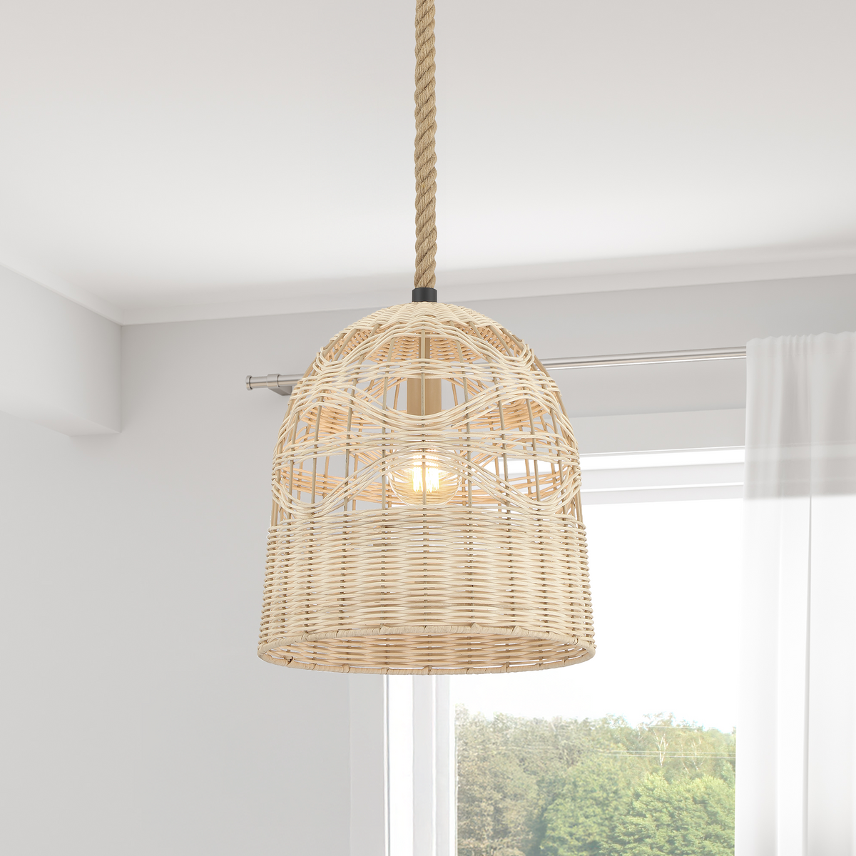 Laurel Ridge 23-inch 8-light Alturas Gold Lantern Pendant