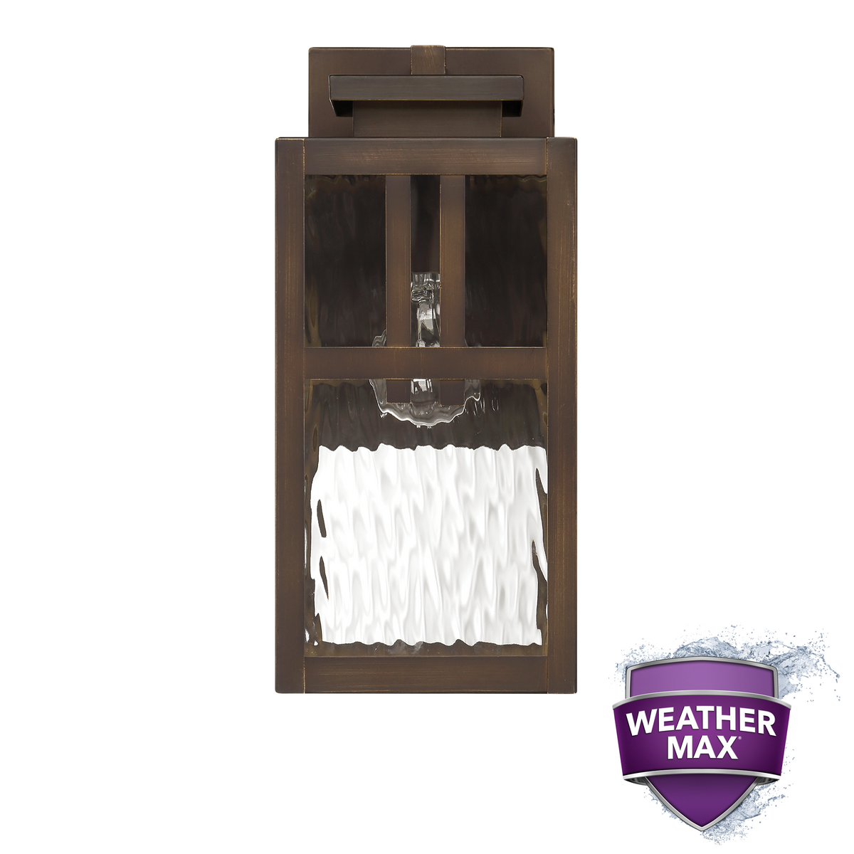 Aspenbrook 14-inch 1-light Matte Bronze Outdoor Wall Light with Water Glass