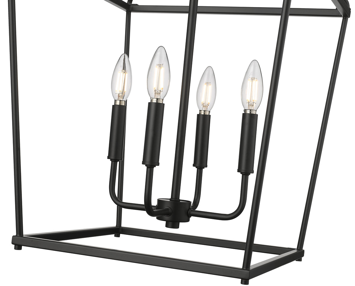 21'' Nellita Matte Black 4 Light Pendant