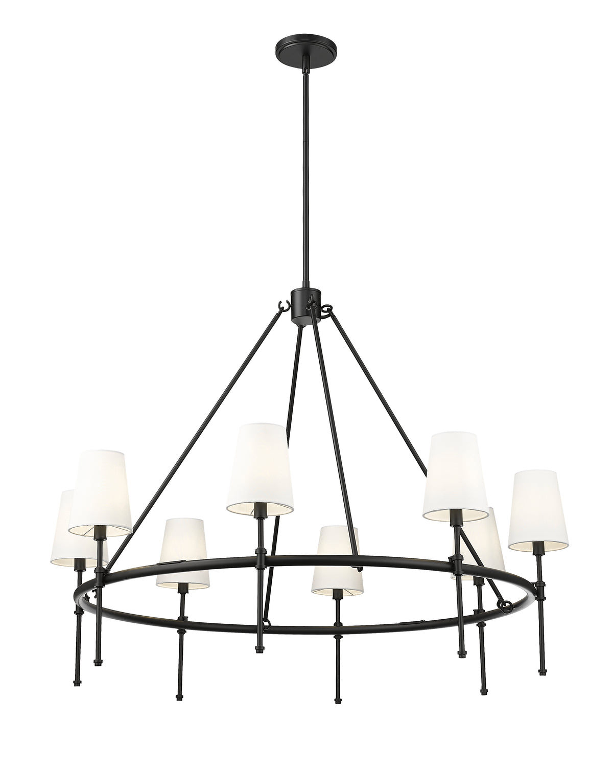 31.5'' Adorra Matte Black 8 Light Chandelier