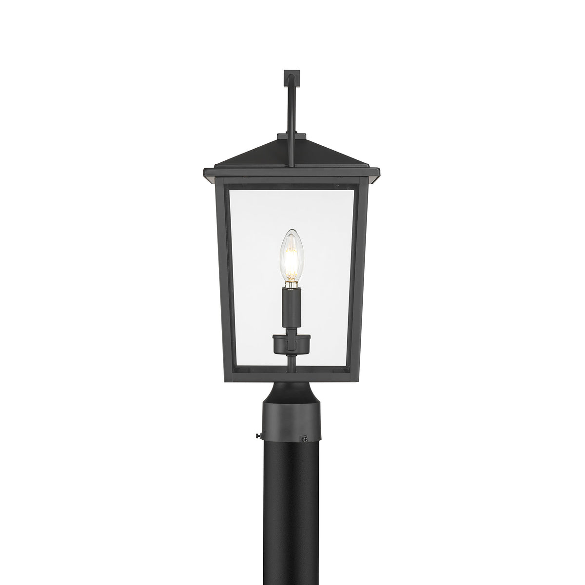 19.75'' Strathden Powder Coated Black 2 Light Post Lantern