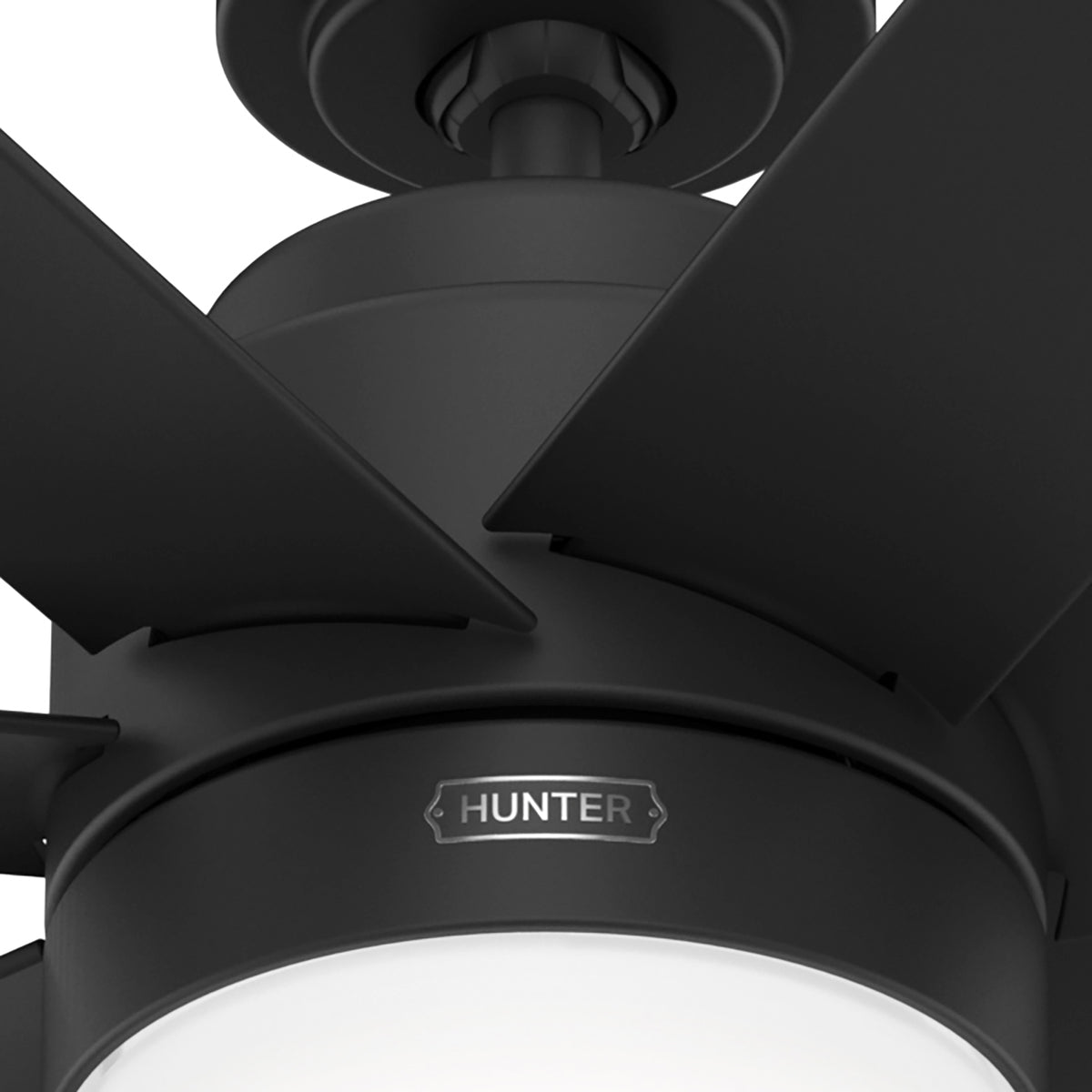 52 inch Brazos ENERGY STAR® Matte Black Damp Rated Ceiling Fan with LED Light Kit and Handheld Remote