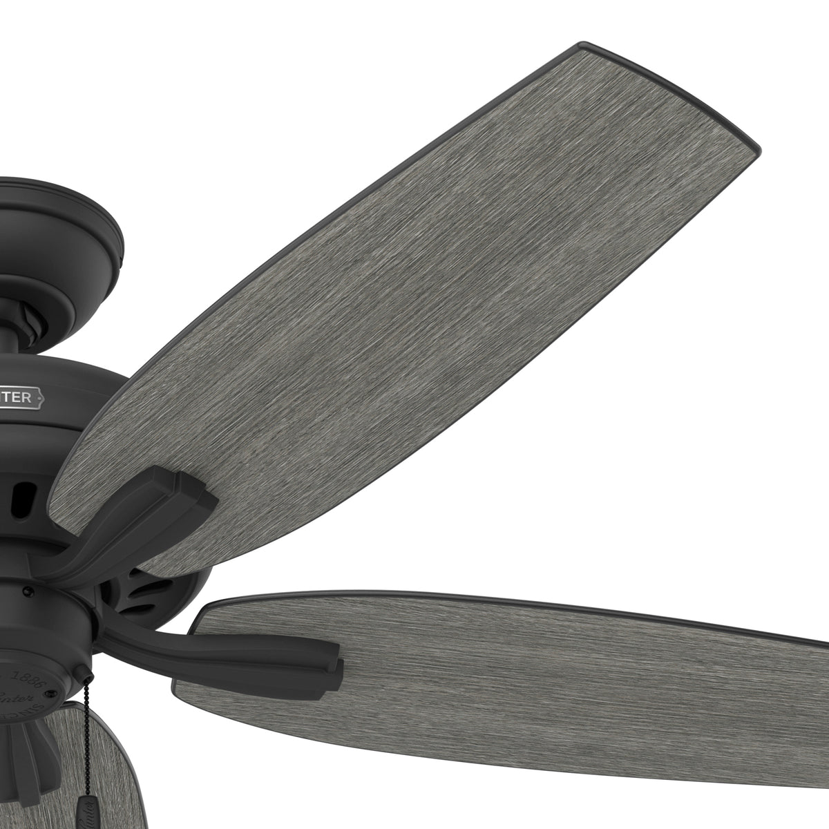 52 inch Newsome Matte Black Ceiling Fan and Pull Chain