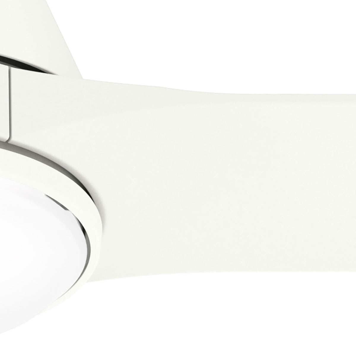 44 inch Aeronaut Wi-Fi ENERGY STAR® Matte White Damp Rated Ceiling Fan with LED Light Kit