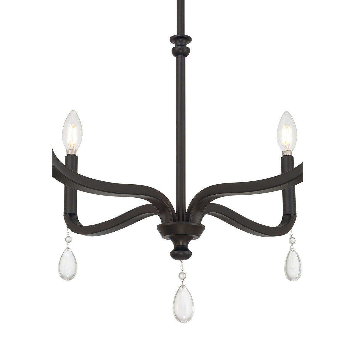 17.5'' Viremont Matte Black 4 Light Chandelier