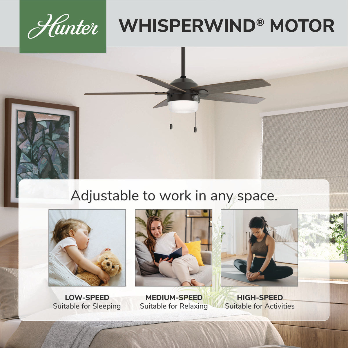 52 inch Anisten Noble Bronze Ceiling Fan with LED Light Kit and Pull Chain