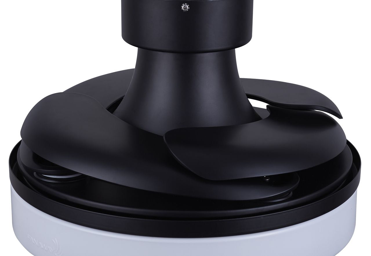 36 Inch Matte Black Retractable Blade Ceiling Fan