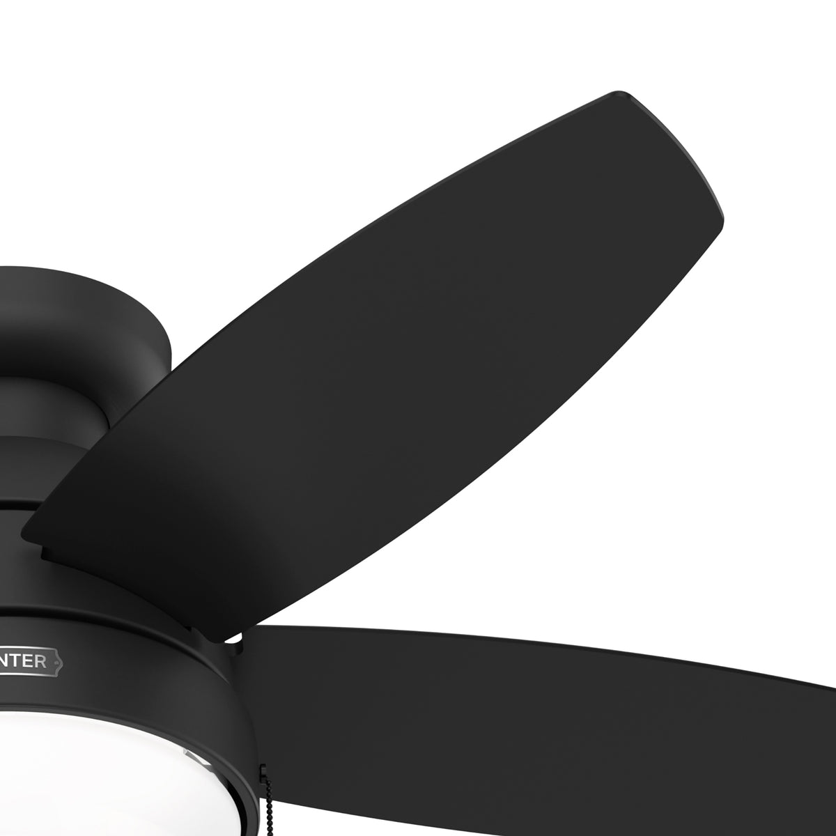 44 inch Lilliana Matte Black Low Profile Ceiling Fan with LED Light Kit and Pull Chain
