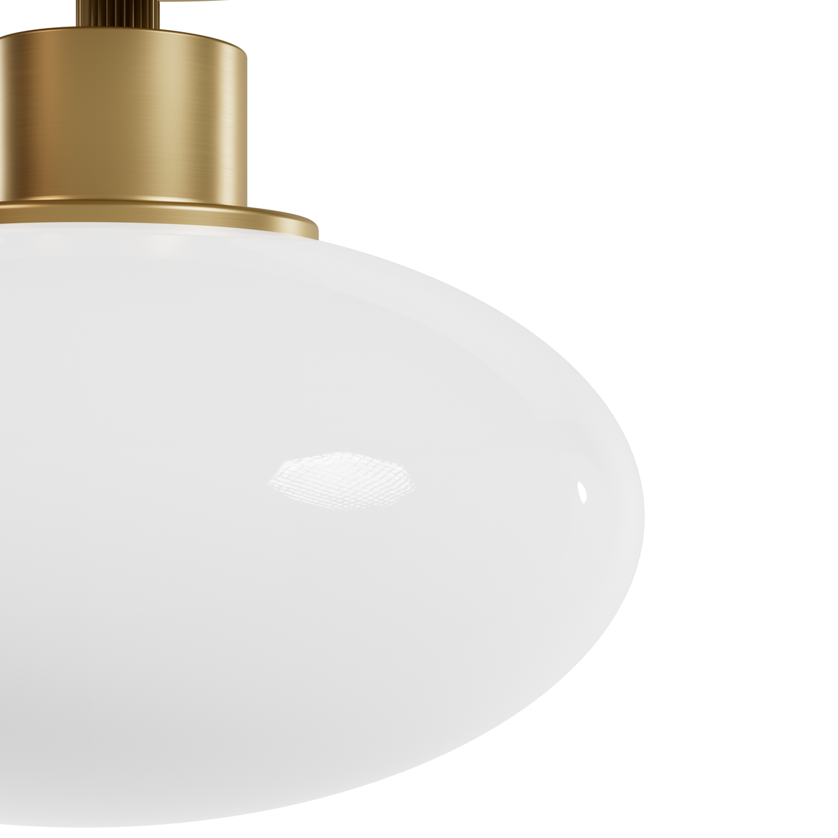 Getty 8-inch 1-light Luxe Gold Flush Mount Ceiling Light with Cased White Glass