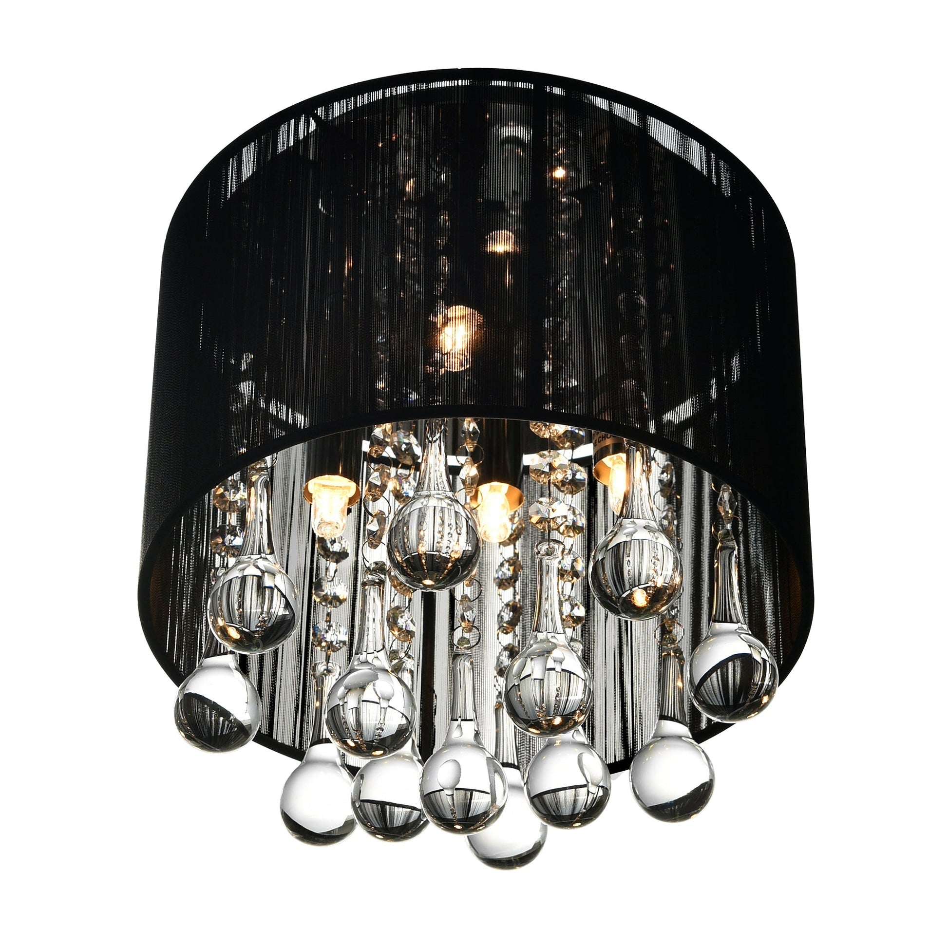 Water Drop 4 Light Chrome Flush Mount