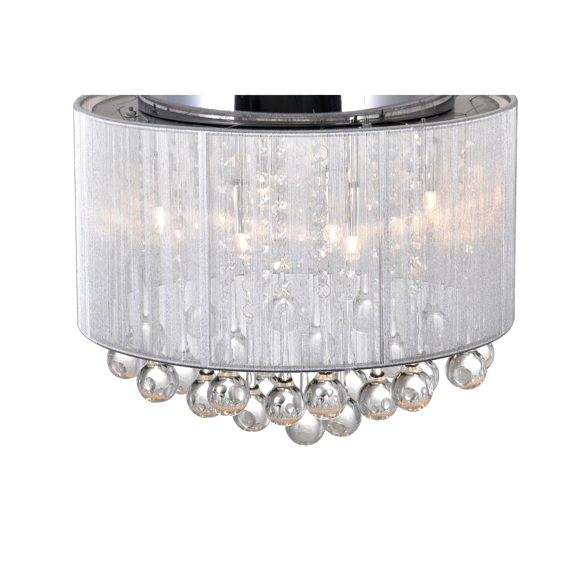 Water Drop 6 Light Chrome Flush Mount